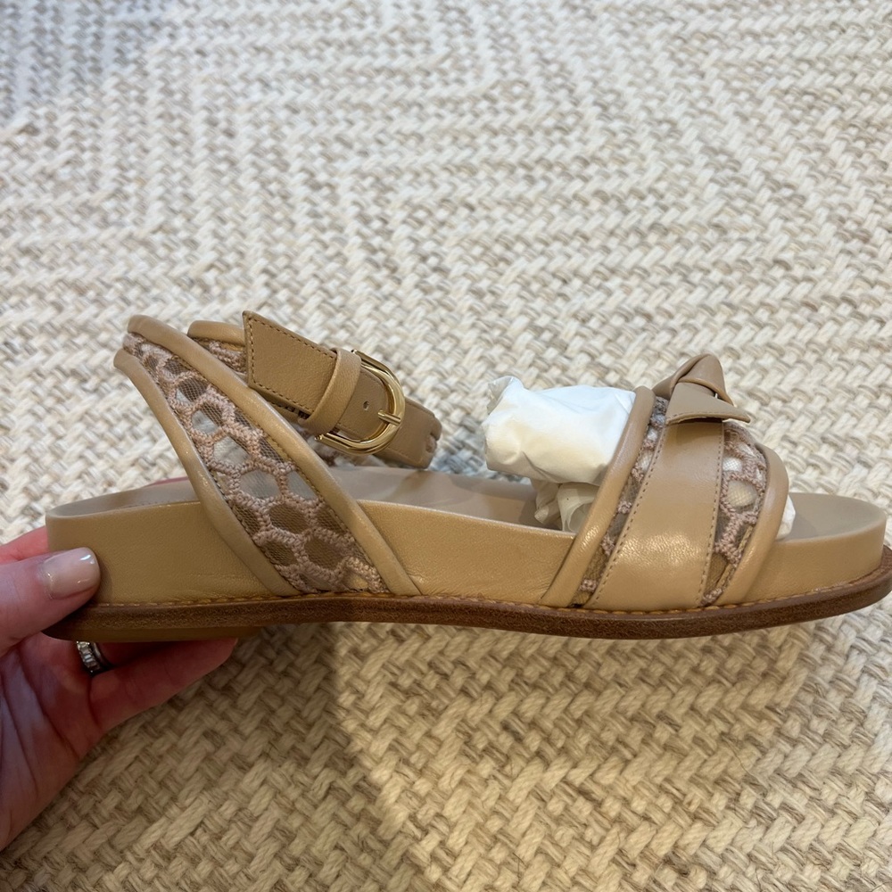 Alexandre Birman Beige Tan Leather Strappy Sandals - Picture 6 of 11